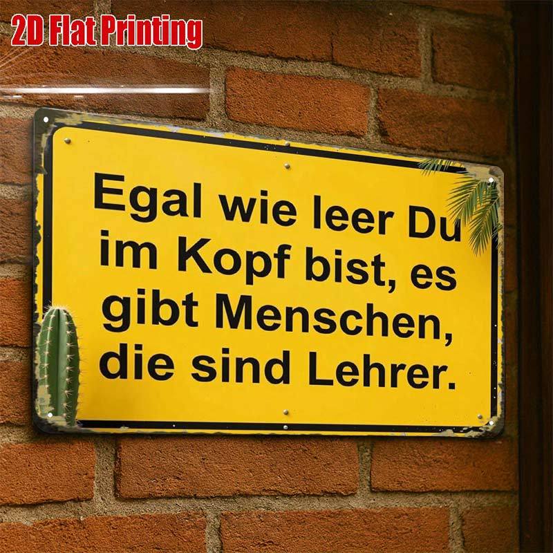 TEMU 2d Flat - 2d-flat, 1pc Funny German Quote Metal Sign, Creative Tin Sign Garage Decoration, Lettering, High-, Home Decorators, 2d Flat, Perfect