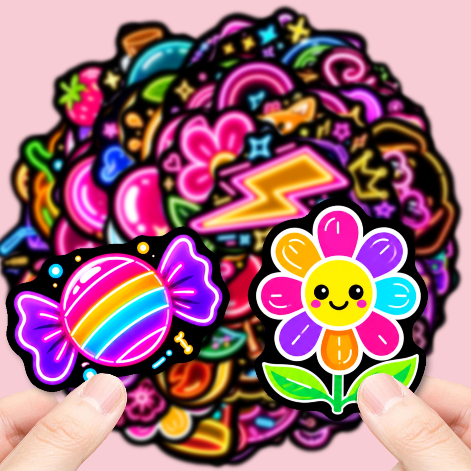 TEMU 50pcs Stickers Decals Decorative Art Decors For Laptop Luggage Water Bottle Skateboard Notebook Phone Case Guitar Bike