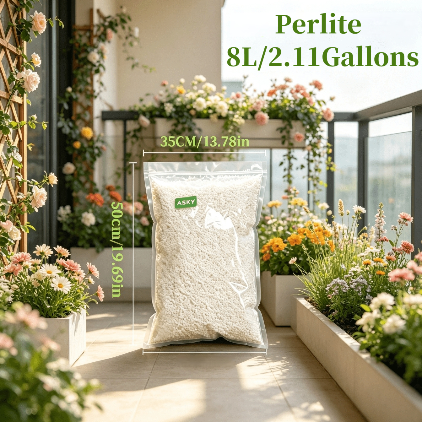 TEMU 8l/2.11 Gallons Horticultural Seedling , A Must-have For Potted Flowers And Greenhouse Plants. Large-grain Lightweight Expanded , Suitable For