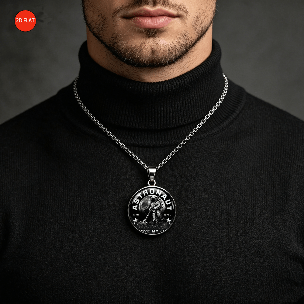 Creative Astronaut-Themed Stainless Steel Necklace