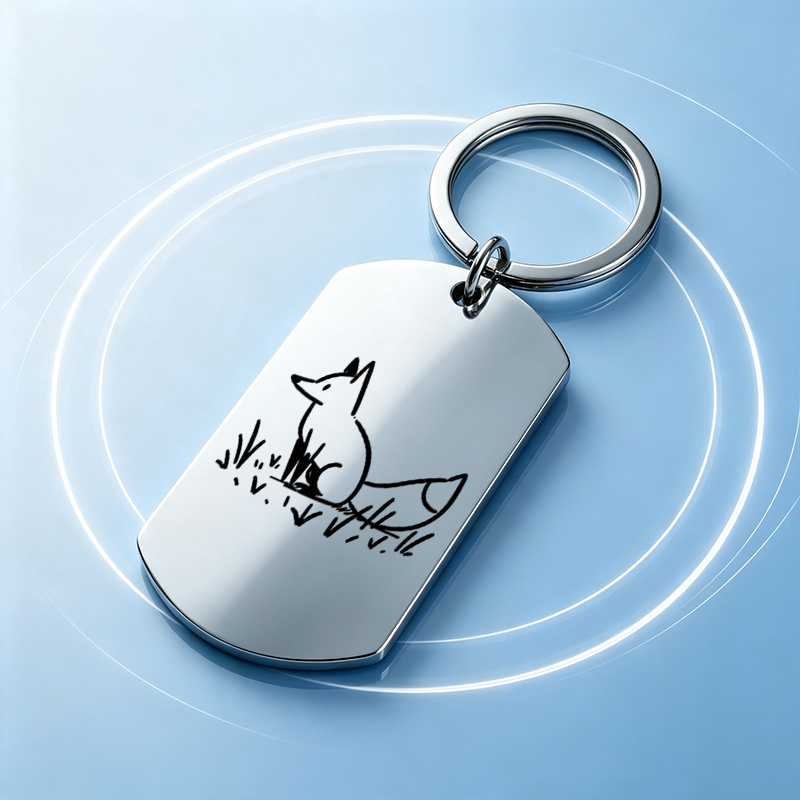 TEMU 1pc Squatting Line Art Metal Keychain Laser Engraved Women's Key Chain Bag Pendant Portable Key Ring Fresh Cute Accessory Girly Decor Goodie