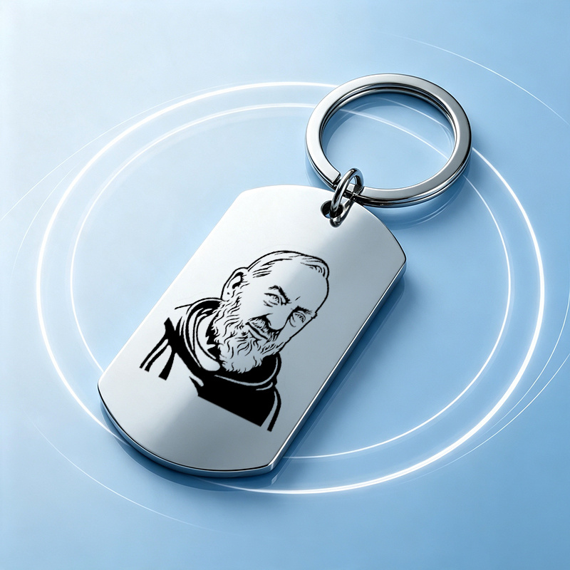 TEMU 1pc St. Figure Portrait Pattern Metal Keychain, Women's Keychain, Bag Charm Portable Key Ring, Faith Guardian Accessory, Devout Women' Carry