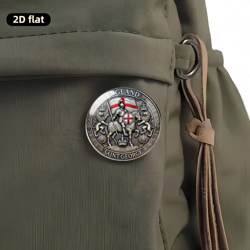 Saint George Knight Lion Badge Brooch, Unique Design