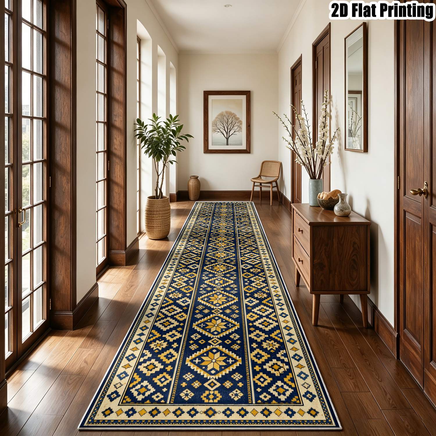 immagine dell'articolo 1 pz tappeto   850g/m² in velluto con stampa 2d, tappeto runner   con motivo geometrico, tappeto runner retro, tappeto runner bohemien, tappeto runner   geometriche, tappeto runner in  , decorazioni per la casa, disponibile in   misure