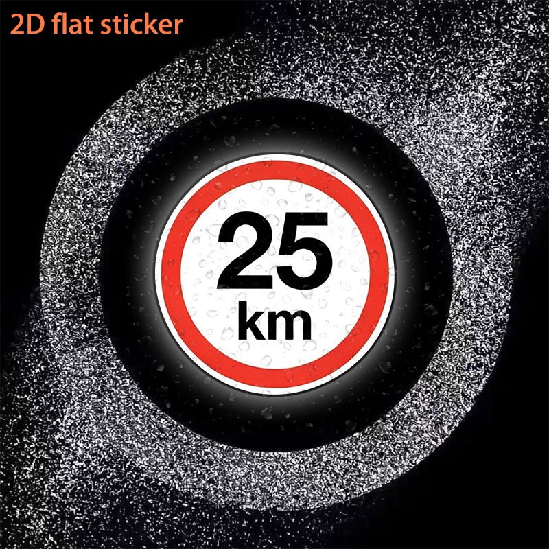 TEMU 1pc 25 Km Speed Limit Sign Sticker Gift Decoration Graphic Helmet Bumper Laptops Cars Trucks Windows Decal