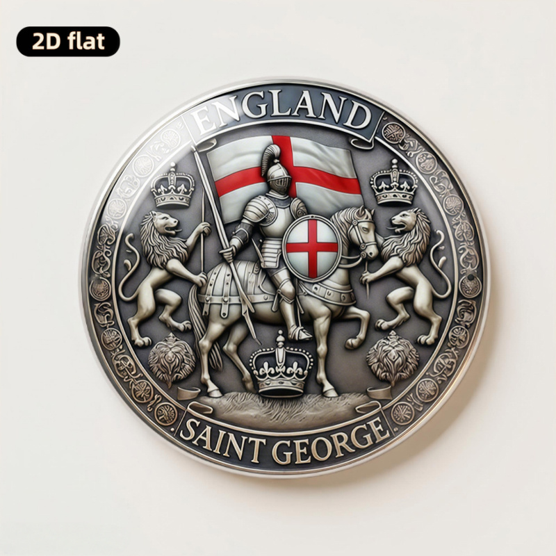 Saint George Knight Lion Badge Brooch, Unique Design