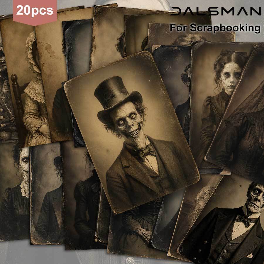 TEMU 20-pack Dalsman Vintage Gothic Portrait Postcards For Home Decor And Stationery Collection Collectible Art Cards Perfect For Scrapbooking And