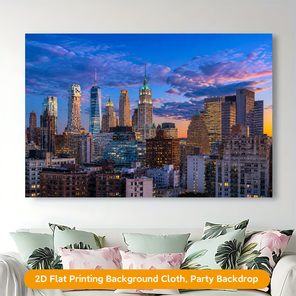 Modern City Skyline Backdrop Banner