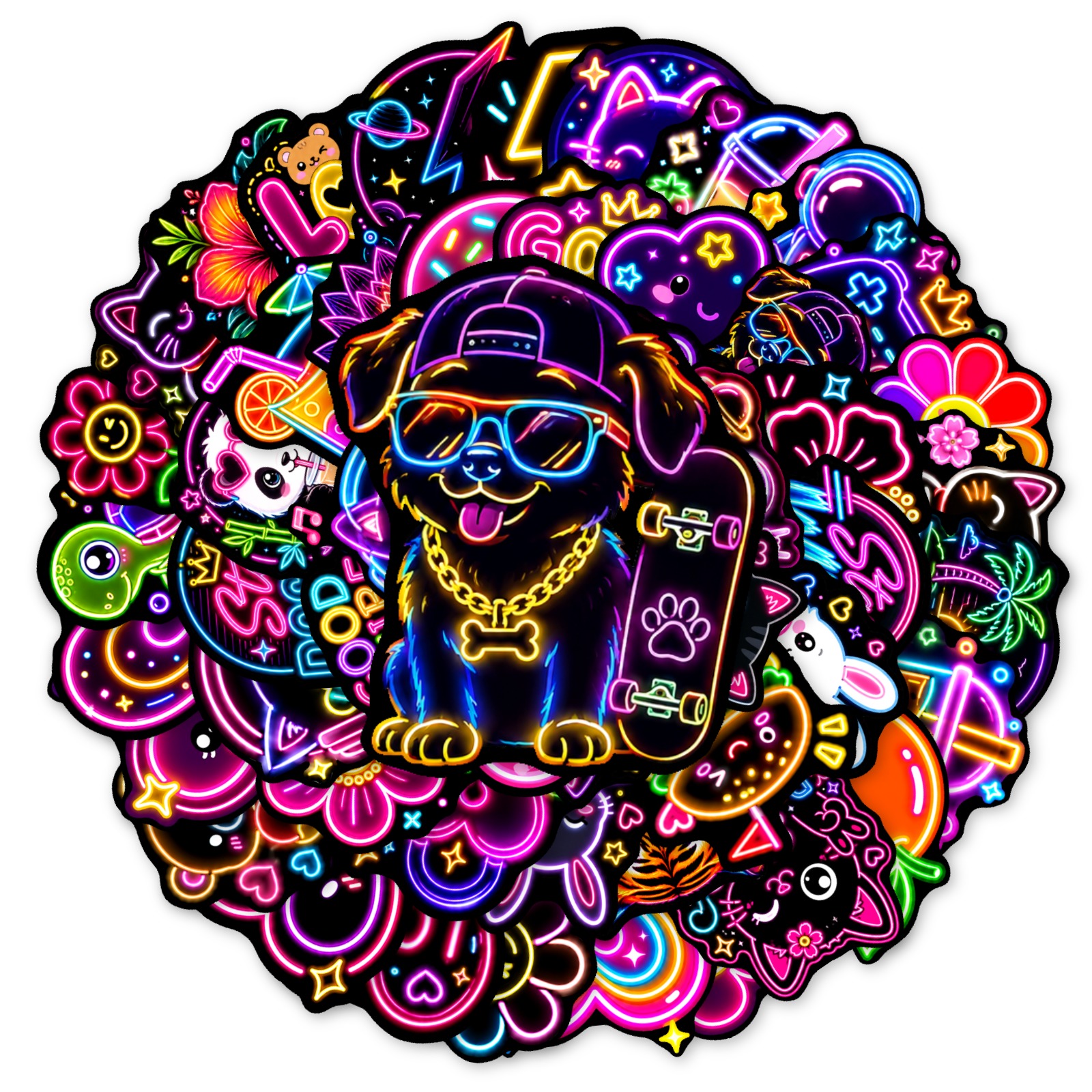 TEMU 50pcs Stickers Vibrant Decals For Laptop, Water Bottle, Guitar, Luggage, Notebook, Phone Case, Wall, Skateboard, Decorative Decals