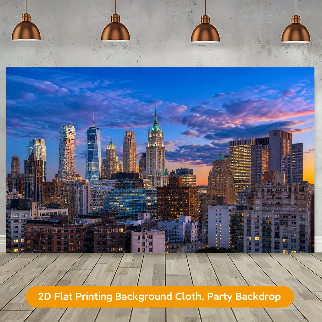 Modern City Skyline Backdrop Banner