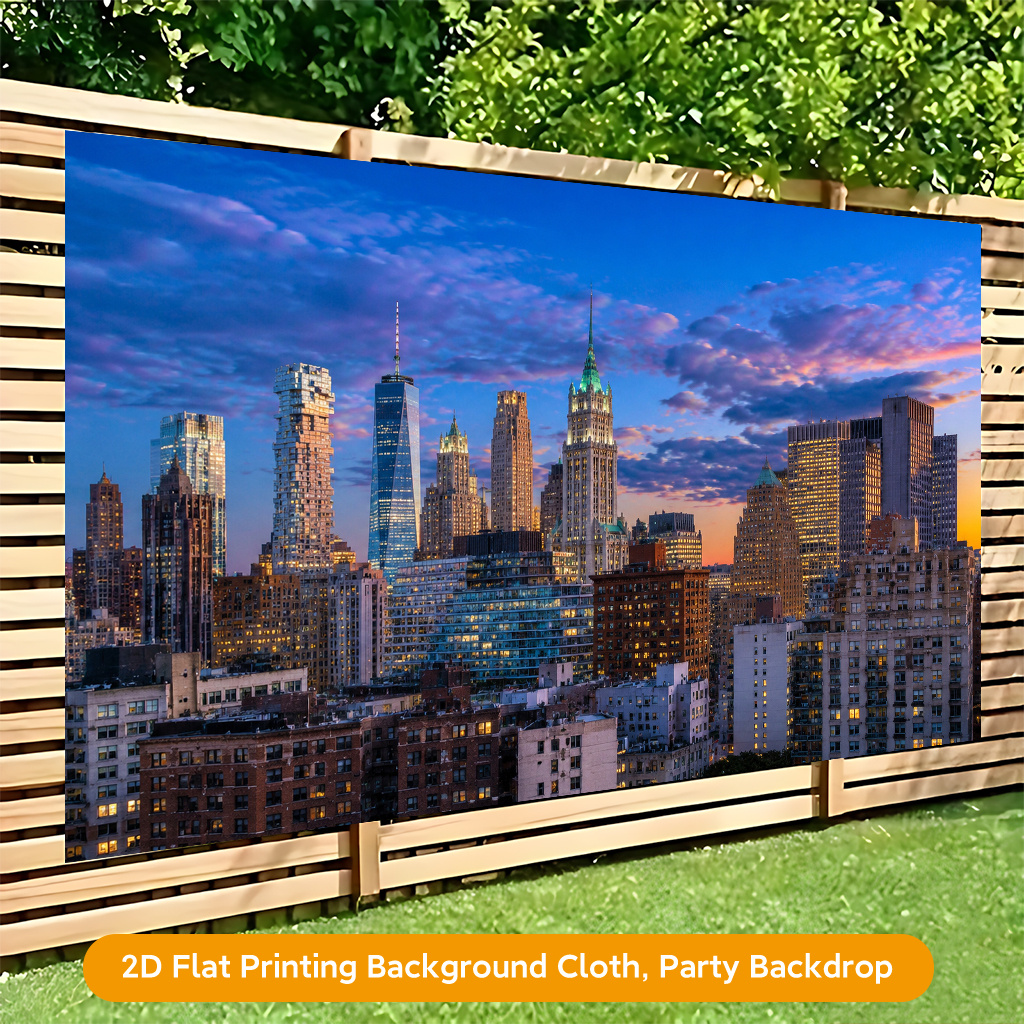 Modern City Skyline Backdrop Banner