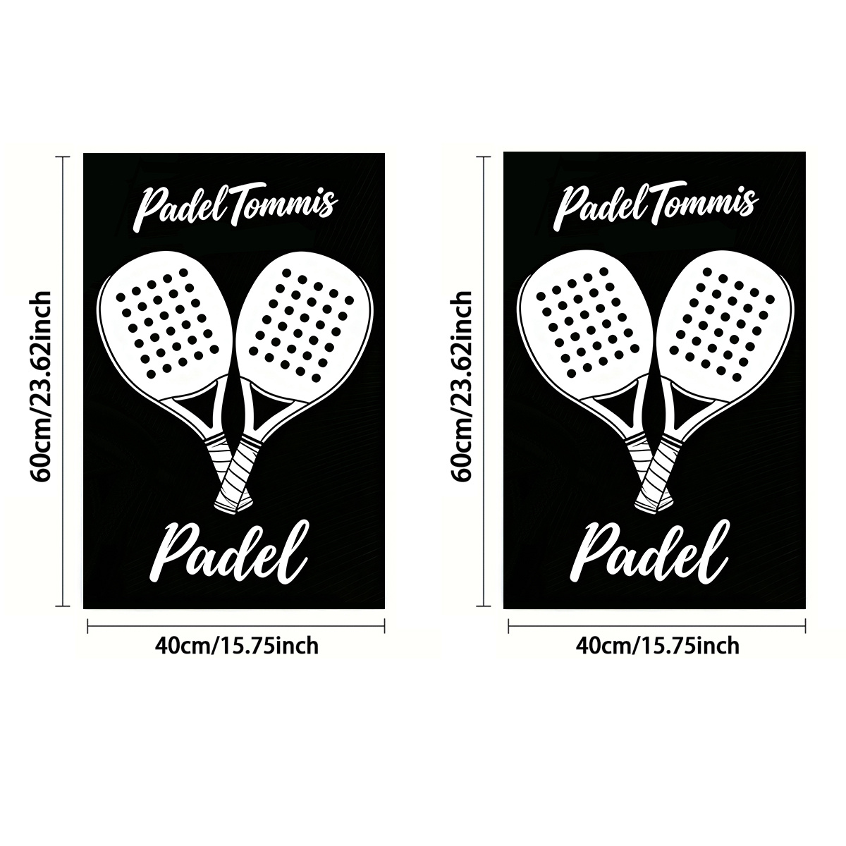 TEMU 2pcs, Face Towels, Single-sided Printed, Rectangular 40x60cm, Black And White Illustration Table Tennis Racket 2d Pattern, Soft And Comfortable