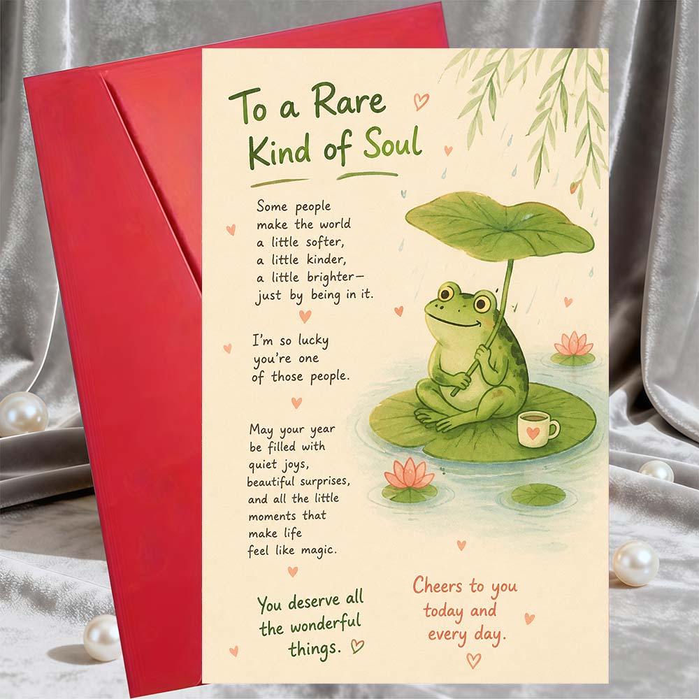 TEMU 1 Greeting Card + 1 Envelopecute Frog Greeting Card For Best Friend Appreciation Encouragement Note For Birthday Anniversary Or Gift For Her And