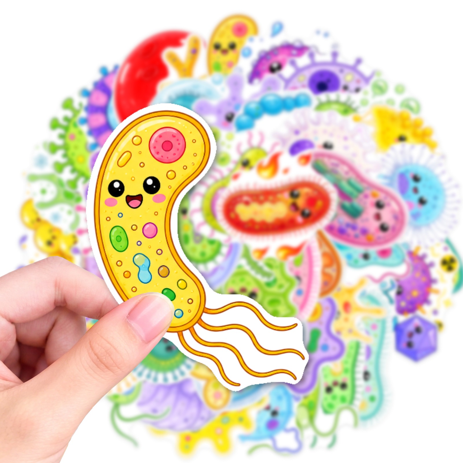 TEMU 50pcs Themed Stickers, Cute Decorative Decals For Laptop Water Bottle Luggage Phone Guitar Skateboard, Vinyl Adhesive Art Decals For Daily Items