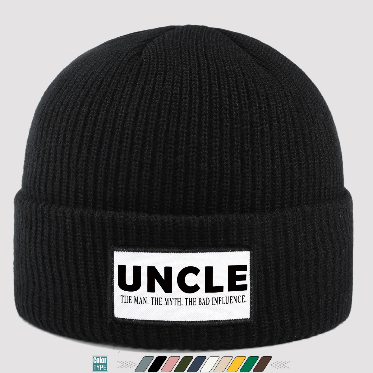 TEMU 1 pièce Bonnet en de melon avec étiquette imprimée " LE pour Homme. LE . LA .", Bonnet unisexe chaud bord pour les réunions d'hiver, les dîners