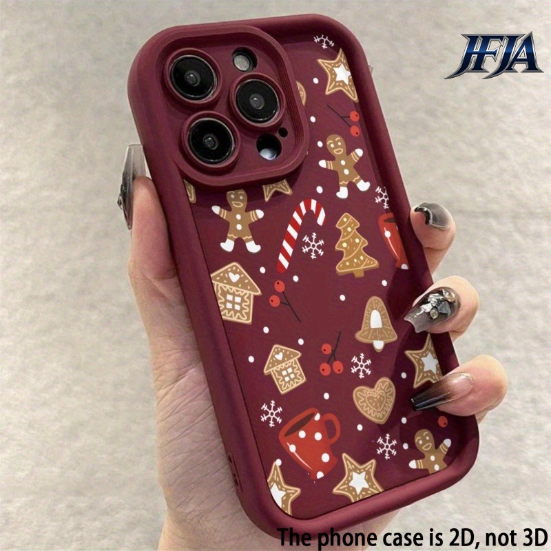 TEMU Phone Case: 2d Flat 1pc Wine Themed Phone Case, All- Eye Ladder Soft Case, Suitable For Iphone X/11/12/13/14/15/16/17/plus/pro/pro Max. Features