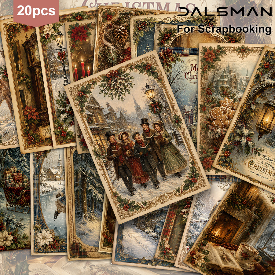 TEMU 20-pack Vintage Christmas Postcards Set For Holiday Greeting Cards Winter Landscape Stationery For Seasonal Home Decor And Gift Exchange Dalsman