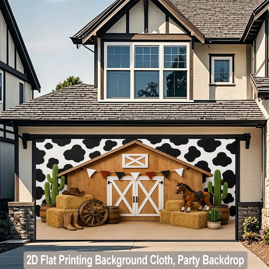 Country Style Barn Decorations Background Cloth Banner