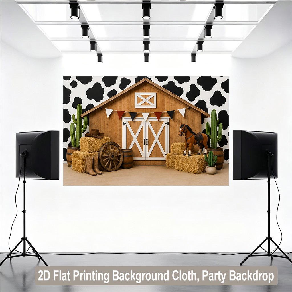 Country Style Barn Decorations Background Cloth Banner
