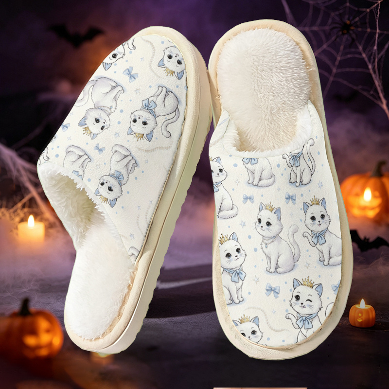 artikel foto [gedrukt ontwerp - niet gestructureerd] leuke pantoffels met kattenhoedjes, modieuze dames slippers, unisex voor alle seizoenen, veelzijdige zachte comfortabele   slippers, essentieel voor reizen en cadeaus, dames schoenen