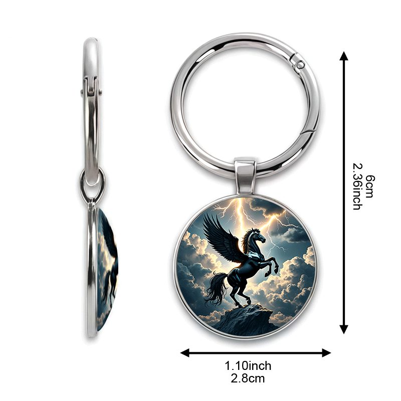 2d flat keychain gothic dark style   riding lightning theme key chain   and   pattern sense of mysterious power suitable for car keys backpack pendant daily accessory halloween christmas and birthday gift