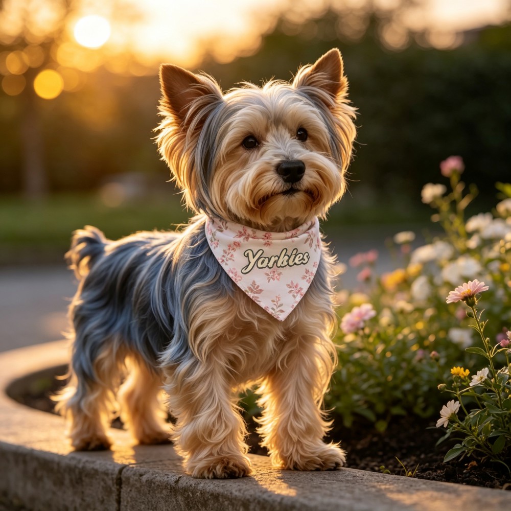 Customizable Collar & Bandana Set with Christmas Bell & Snowflake Pattern