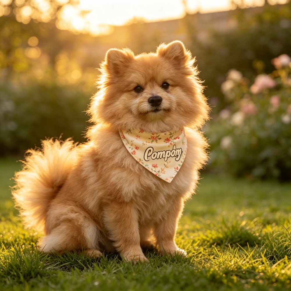 Customizable Collar & Bandana Set with Christmas Bell & Snowflake Pattern