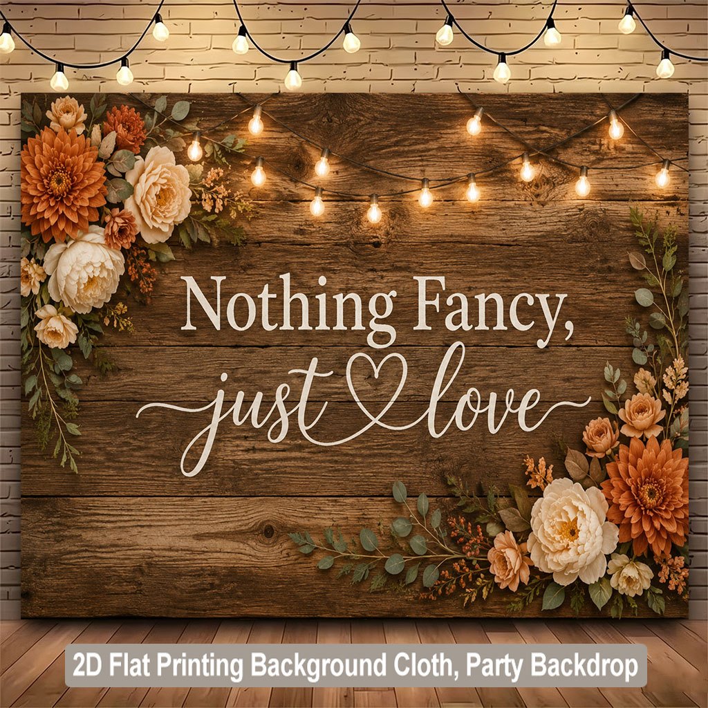 rustic wedding backdrop sold on Temu United States