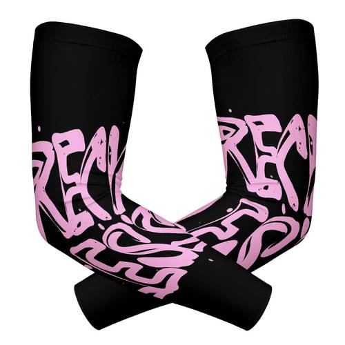 item picture a pair of funny hiking and cycling sports arm sleeves that a attitude