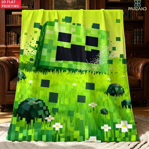 2d flat 1 pixel art outdoor portable blanket lightweight flannel bedding blanket suitable for travel camping living rooms offices sofas chairs and beds soft and warm fabric digital printed blanket
