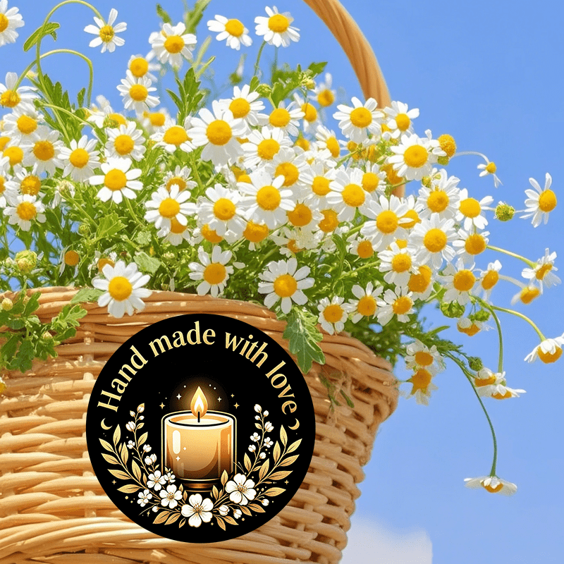 48 stück runde handgemachte aufkleber,   goldenes florales mond-stern-kranzmuster, zur kennzeichnung von  gläsern, handwerkliches geschenkeinpacken, geschenktüten, umschlagsiegel, etiketten für kunsthandwerk, dankeskarten, verpackungsdekor für handwerksstände in dunklen  