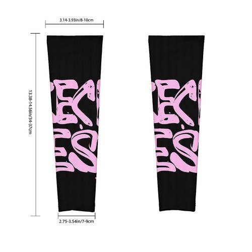 a pair of funny hiking and cycling sports arm sleeves that a attitude