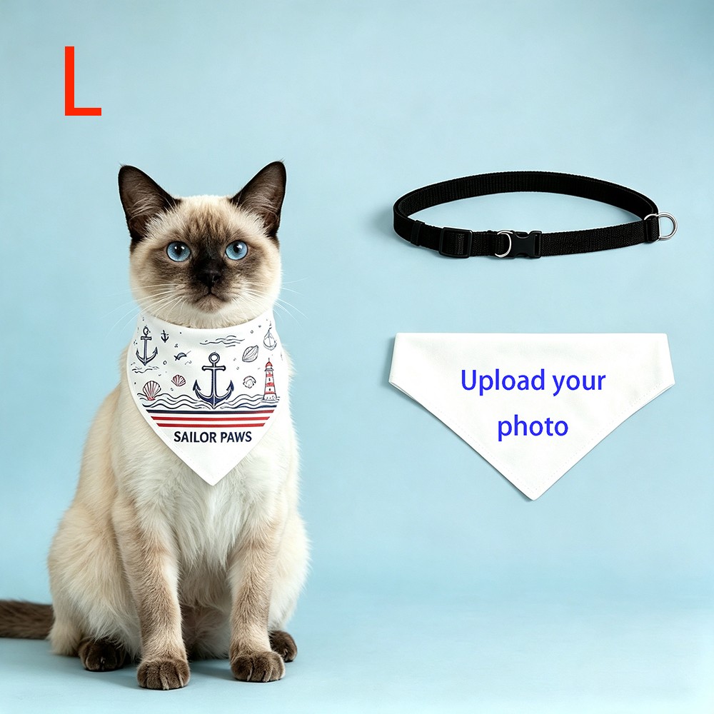 Personalized Cartoon Bone Snack Pattern Adjustable Nylon Dog Collar