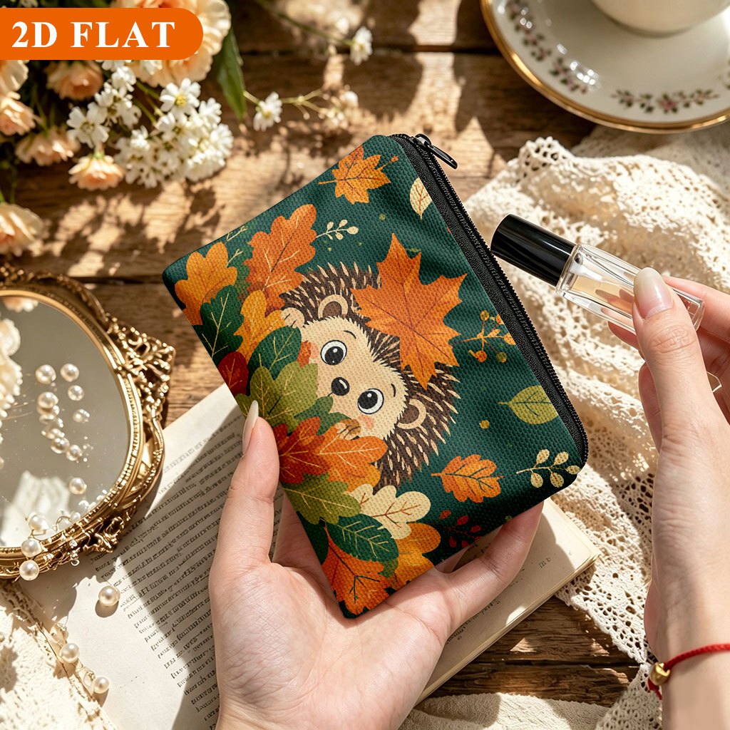 TEMU Portamonete piatto 2D 1 pz, che nasconde , portamonete portatile, lavabile, per riporre rossetti, auricolari, carte e monete; anche una borsa