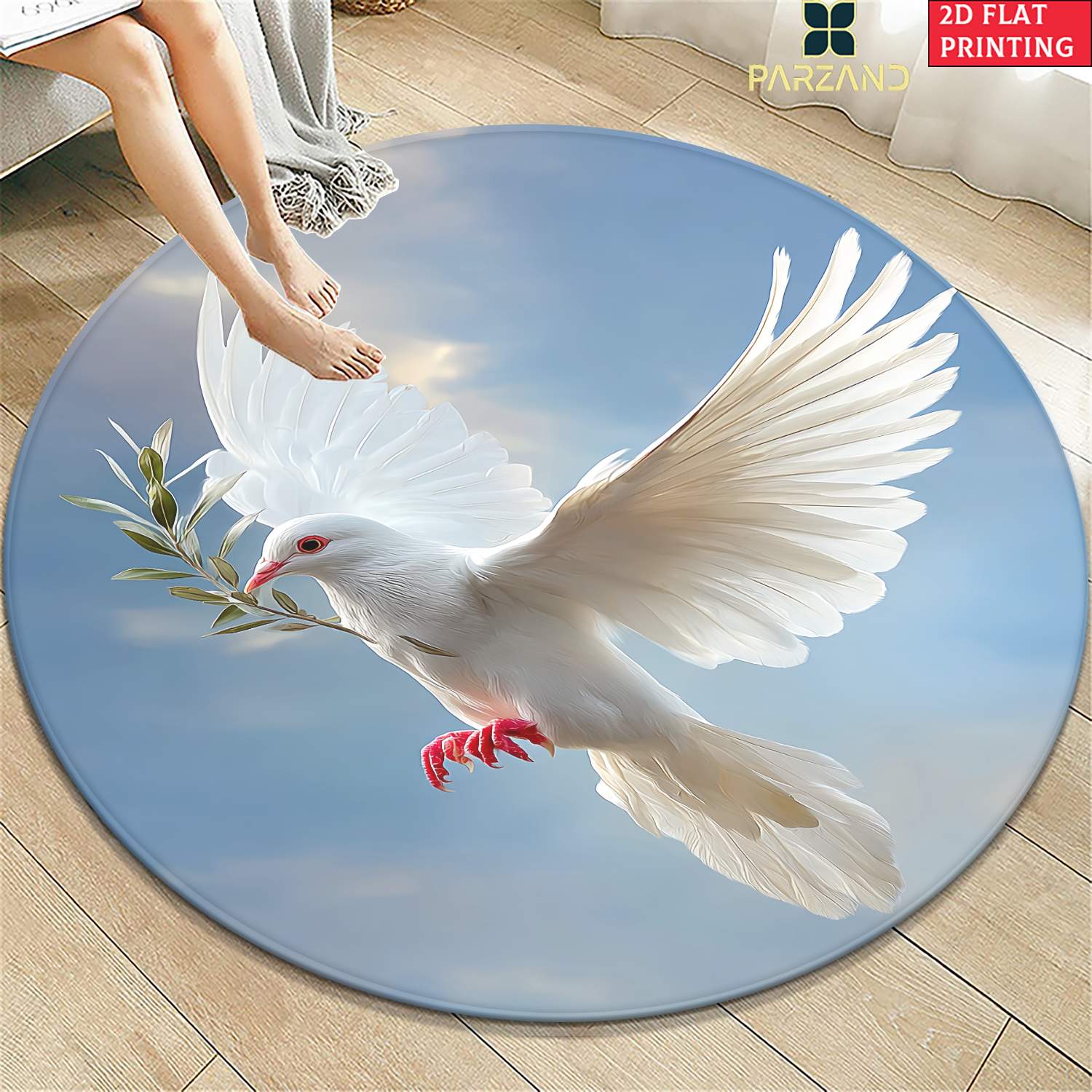 품목 사진 2d 플랫 1개 850gsm 흰색 비둘기 hd 프린트 원형 카펫, 주방 러그, 요가 매트, 미끄럼 방지 욕실 매트, 흡수성 워셔블 폴리에스터 러그 (욕실, 거실 현관, 캠핑 피크닉 러그, 야외 매트, 야외 러그 2d 플랫용)