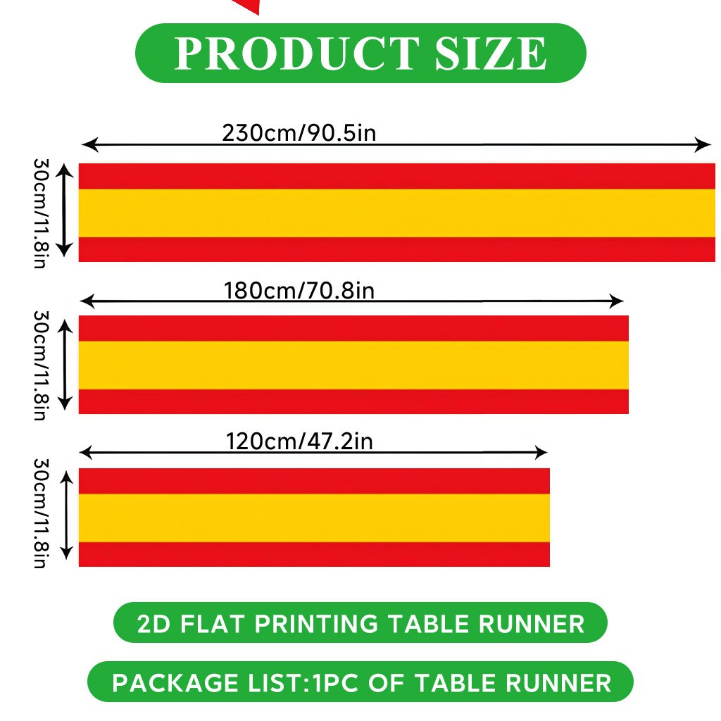 TEMU 2d Flat Printing Table Runner 1pc, Spanish Polyester Table Runner, Rectangular Tablecloth, Suitable For Dining Tables, Coffee Tables, Kitchens,