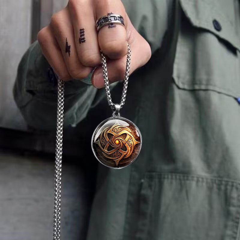 Men's Retro Totem Stainless Steel Necklace