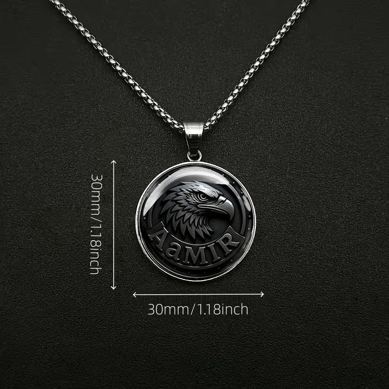 Men's Eagle Pattern Stainless Steel Necklace, Fashionable