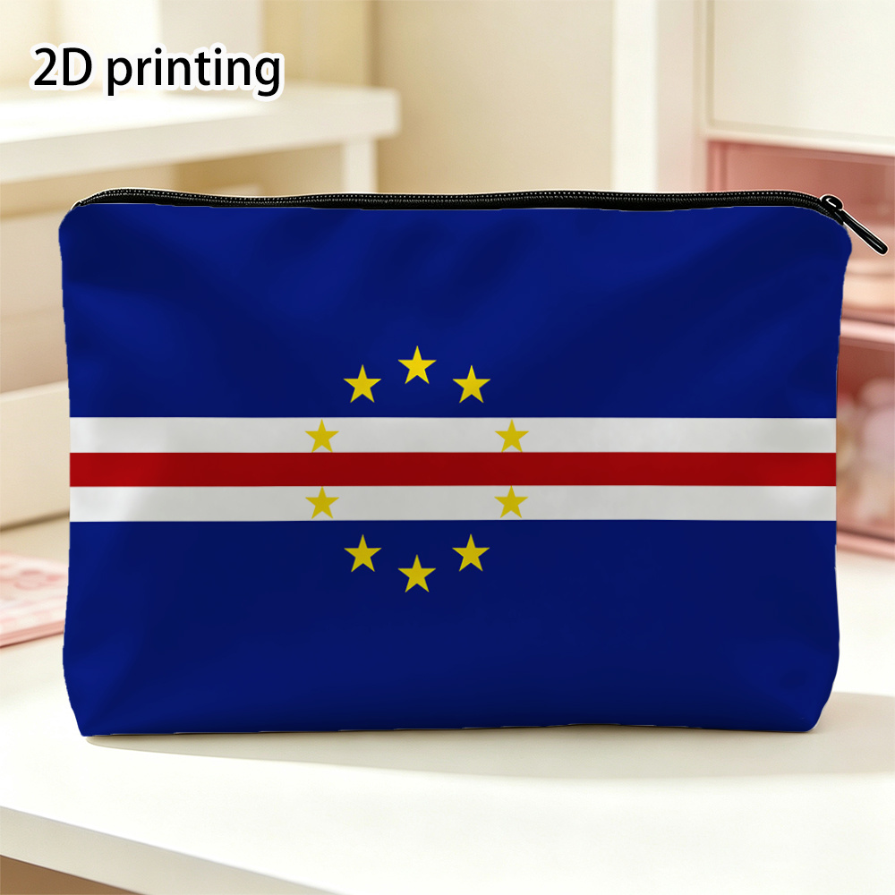 TEMU Trousse à cosmétiques à fermeture éclair avec drapeau du - Trousse de maquillage de voyage pliable avec nationales et du , trousse de toilette