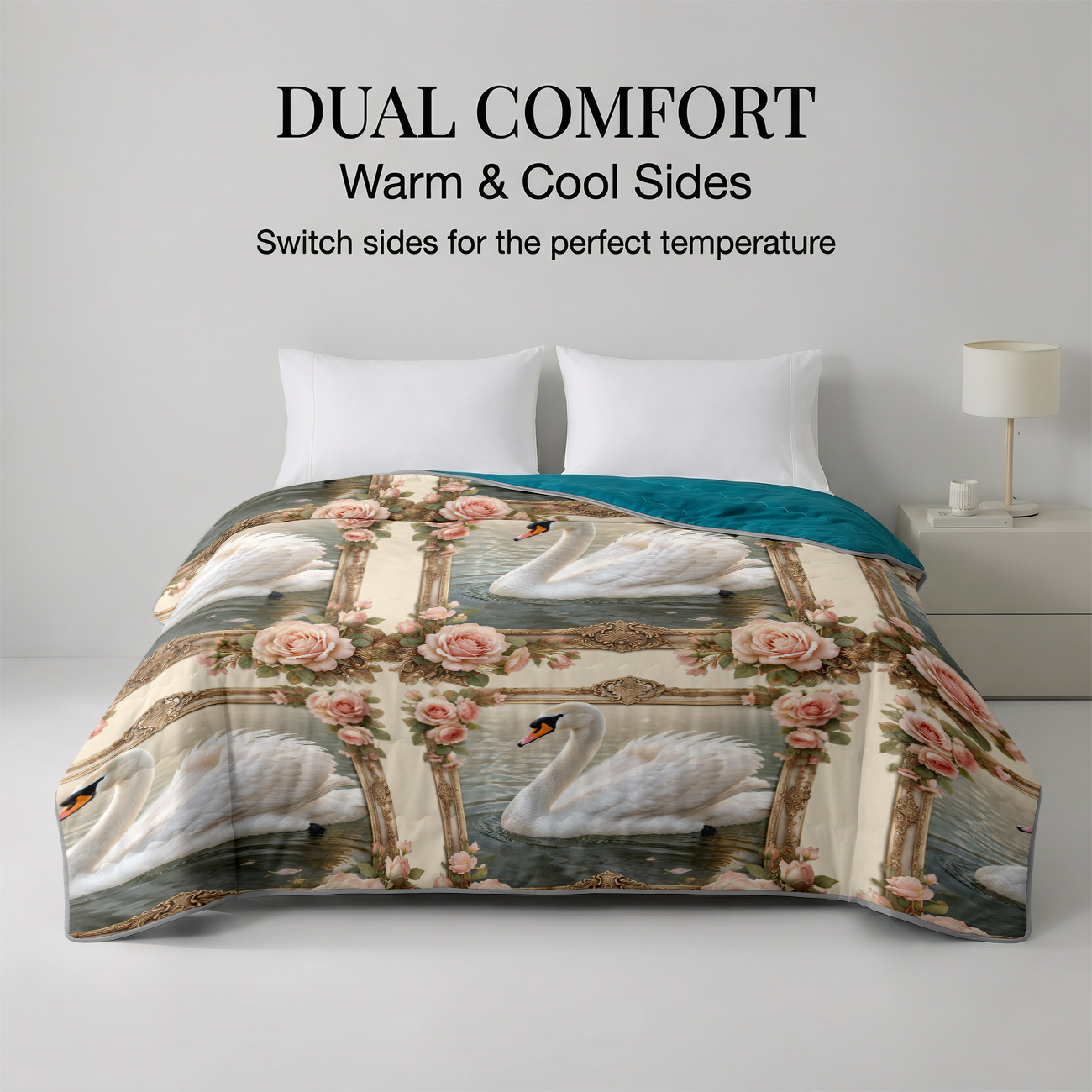 HEZOM Baby Dragon Reversible Double-Sided Quilt, All-Season Bedding