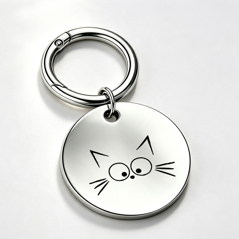 Personalized Metal Laser Engraved Military Dog Tag Keychain