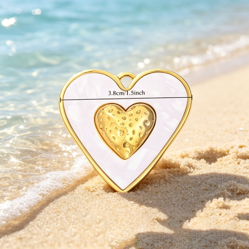 Women's 18K Plated Double-Layer Heart Pendant Necklace