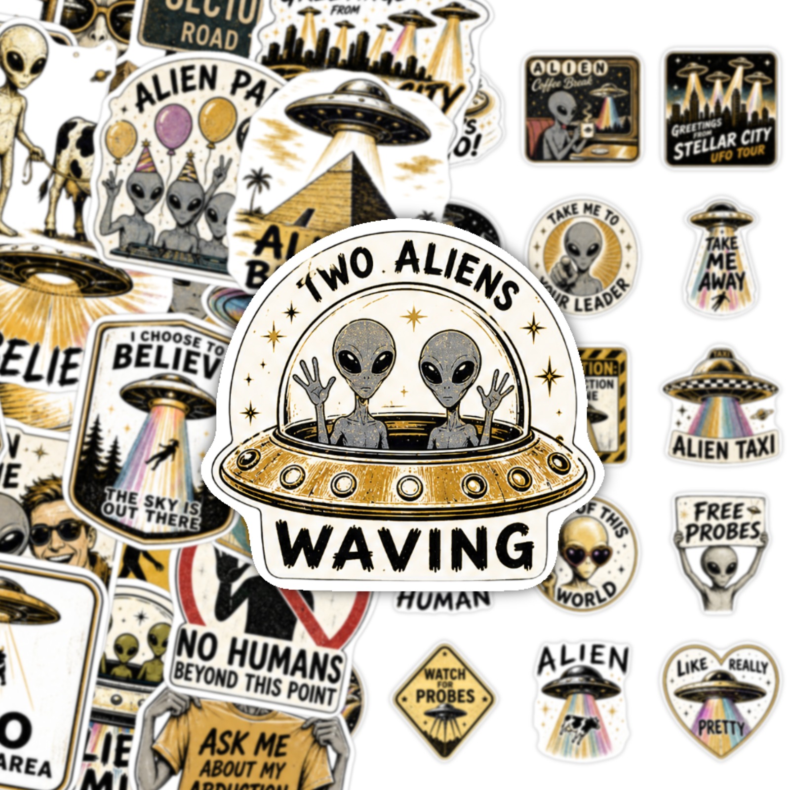 TEMU 50pcs Themed Stickers Decorative Decals For Laptop Luggage Water Bottle Skateboard Notebook Phone Case