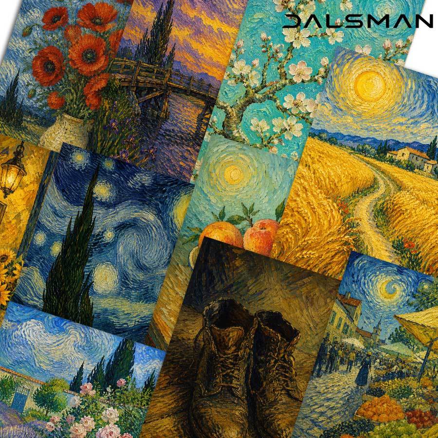 20-Pack Van Gogh Oil Painting Style Postcards, Collectible Art Prints