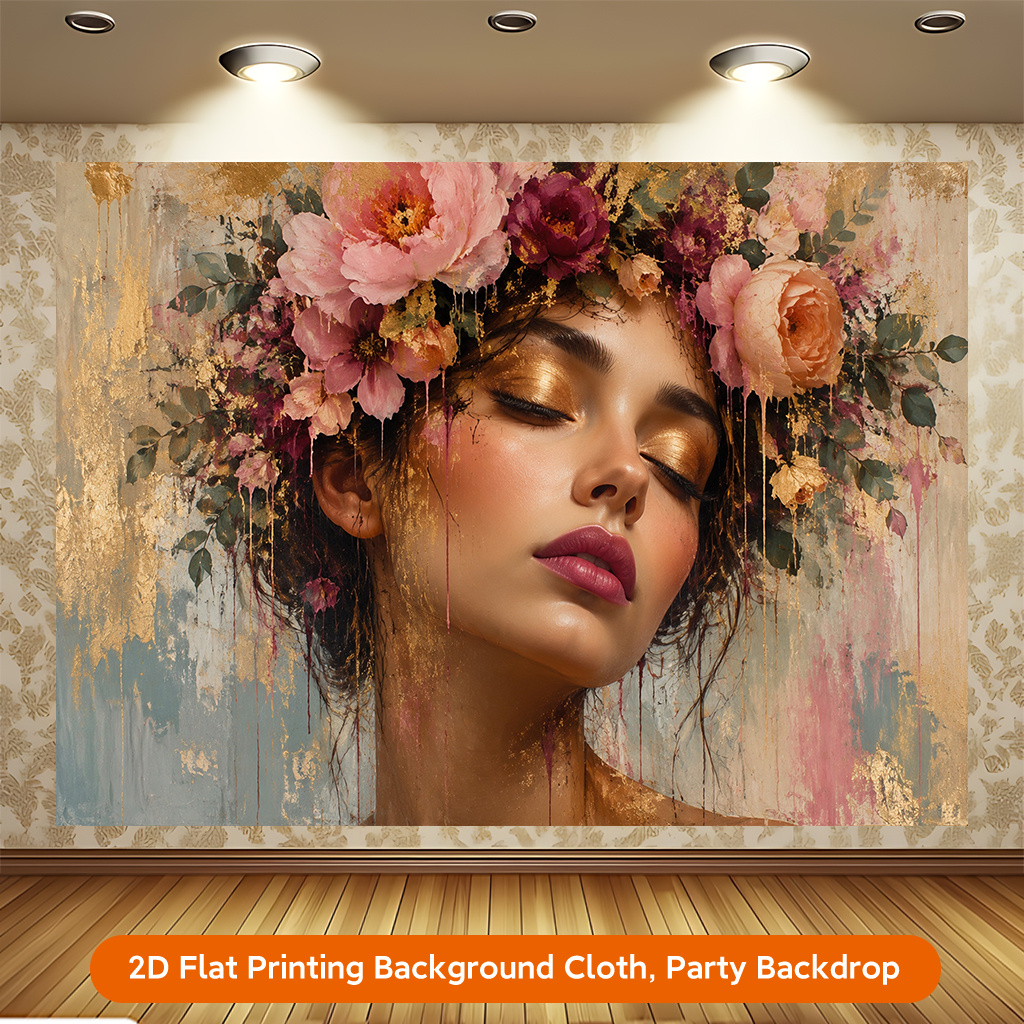 Elegant Floral Backdrop for Wedding and Party Photography