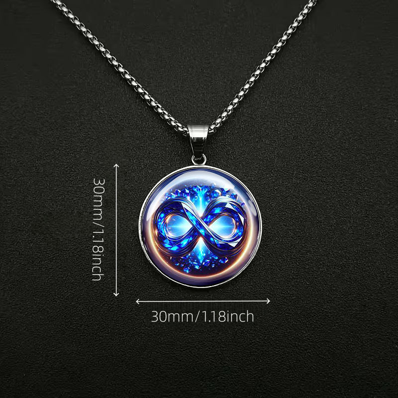 Men's Stainless Steel Infinity Symbol Necklace, Durable Accessory