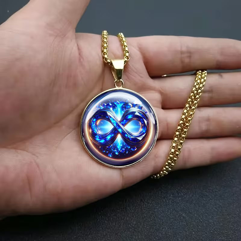 Men's Stainless Steel Infinity Symbol Necklace, Durable Accessory