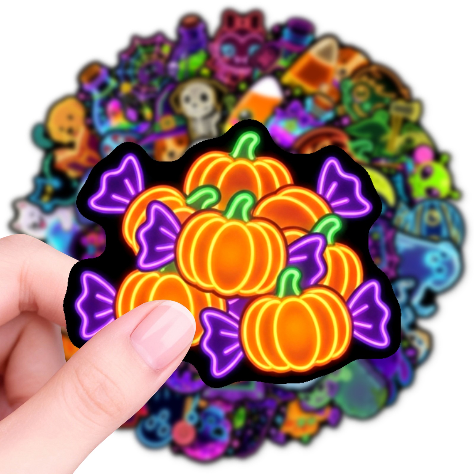 TEMU Level Up Your Decor Game Halloween Themed Pp Stickers Ideal For Sprucing Up Laptops Water Bottles Journals Holiday Gifting And Daily