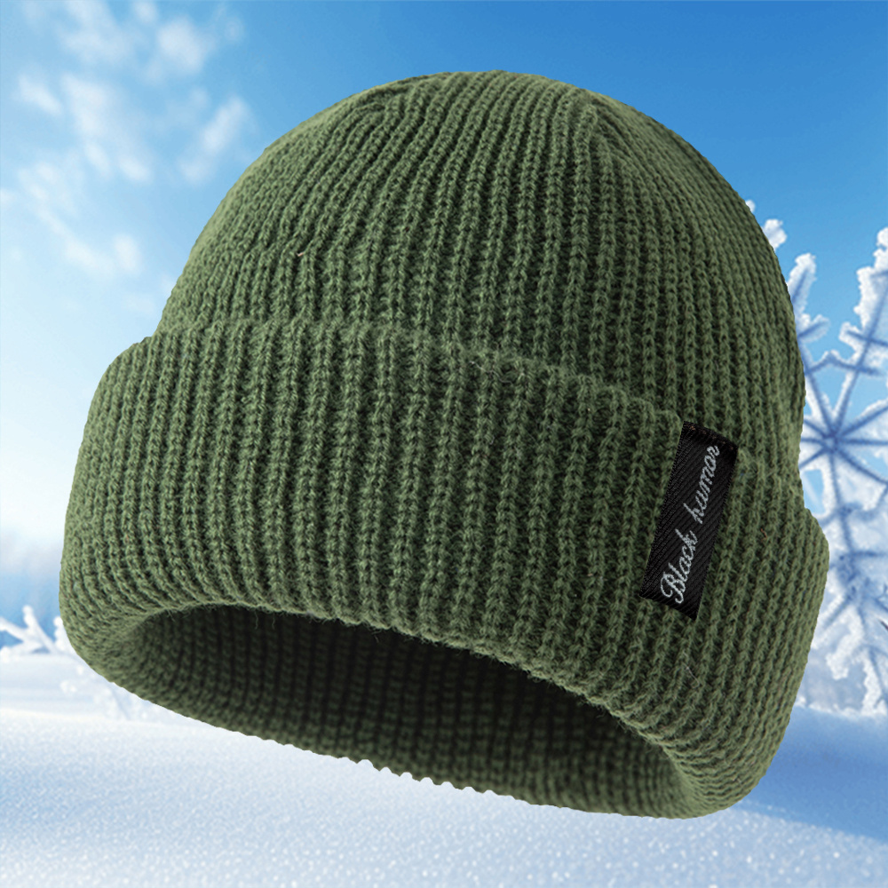 TEMU Men's & Women's Stretch Brimless Newsboy Cap - Lightweight Warm Slouchy Beanie Suitable For Skiing, Cycling, Hiking, Outdoor Winter Hat, Machine