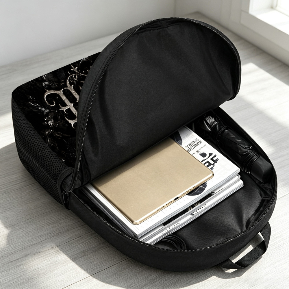Customized Skull Black Roses Designed 43.18cm Backpack